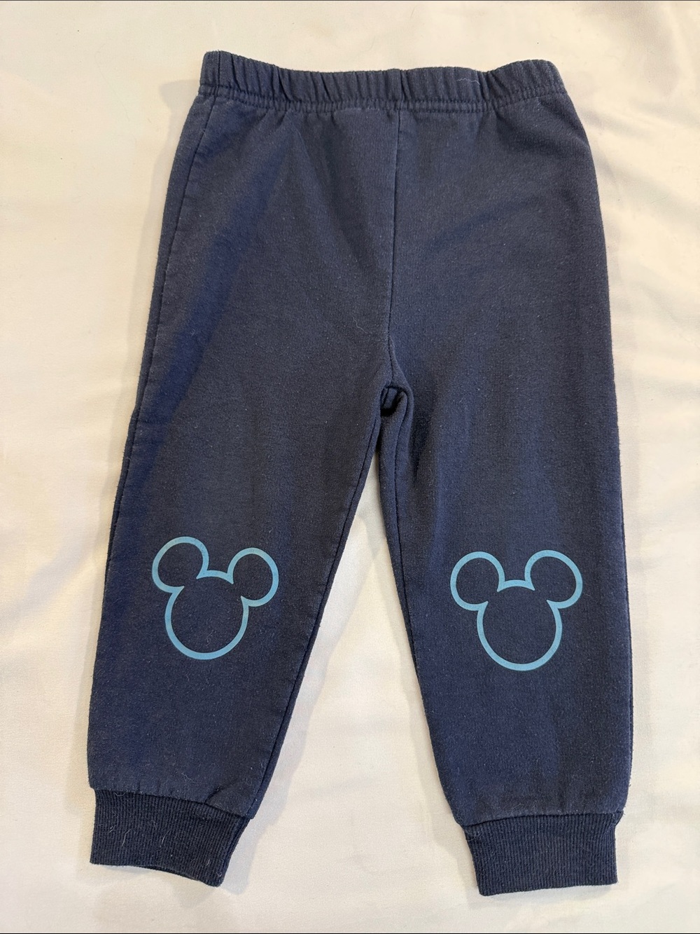 Disney Navy Sweatpants with Light Blue Mickey Outlines